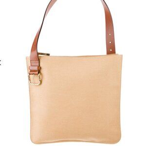 Authentic Vintage Moschino Canvas Tote with leather belt strap design